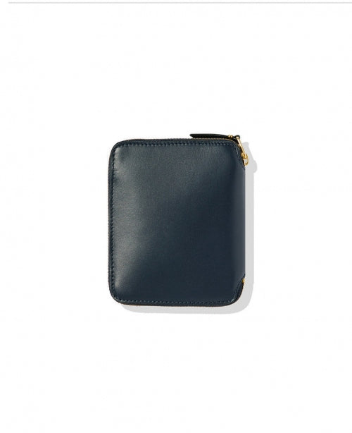 Navy Square Leather Wallet