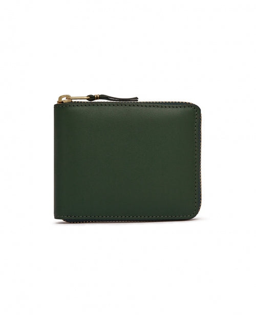 Bottle Green Mini Square Leather Wallet