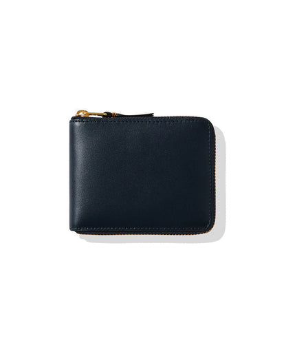Navy Mini Square Leather Wallet
