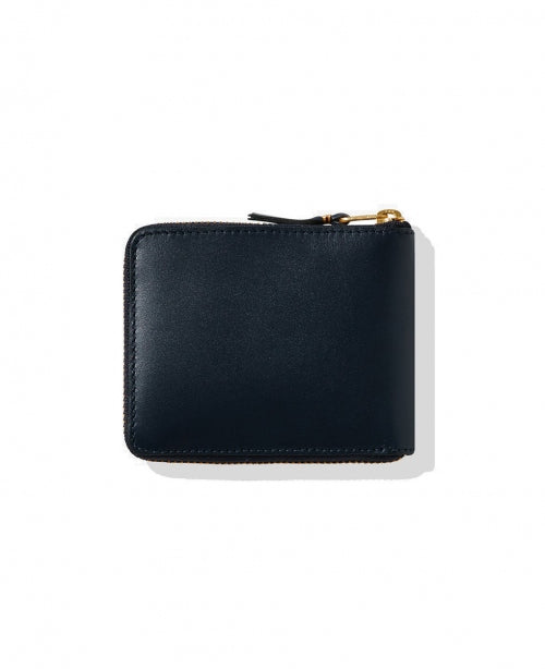 Navy Mini Square Leather Wallet