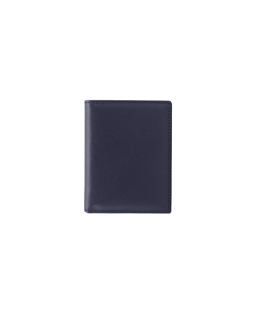 Navy Compact Leather Wallet