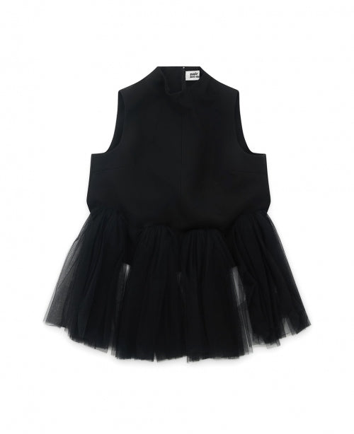 Black Black Tulle Top
