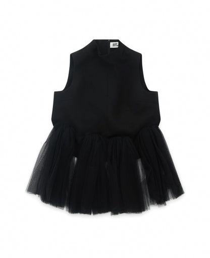 Black Black Tulle Top