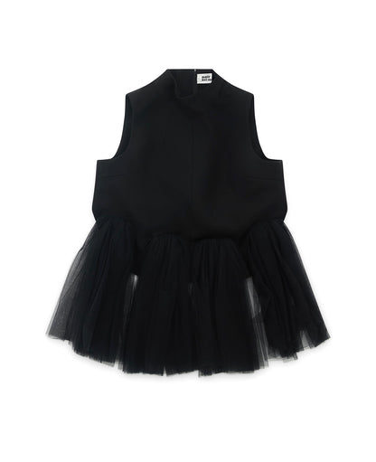 Black Black Tulle Top