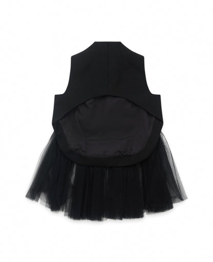 Black Black Tulle Top