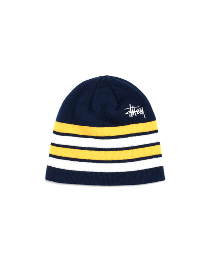 Navy Skullcap Basic Stripe