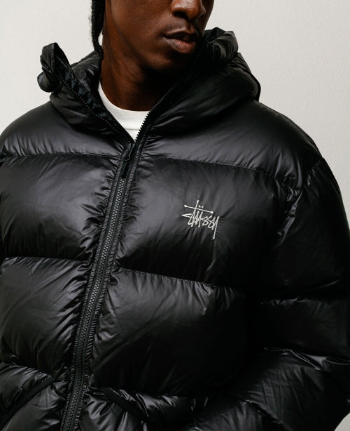 Black Micro Ripstock Down Parka