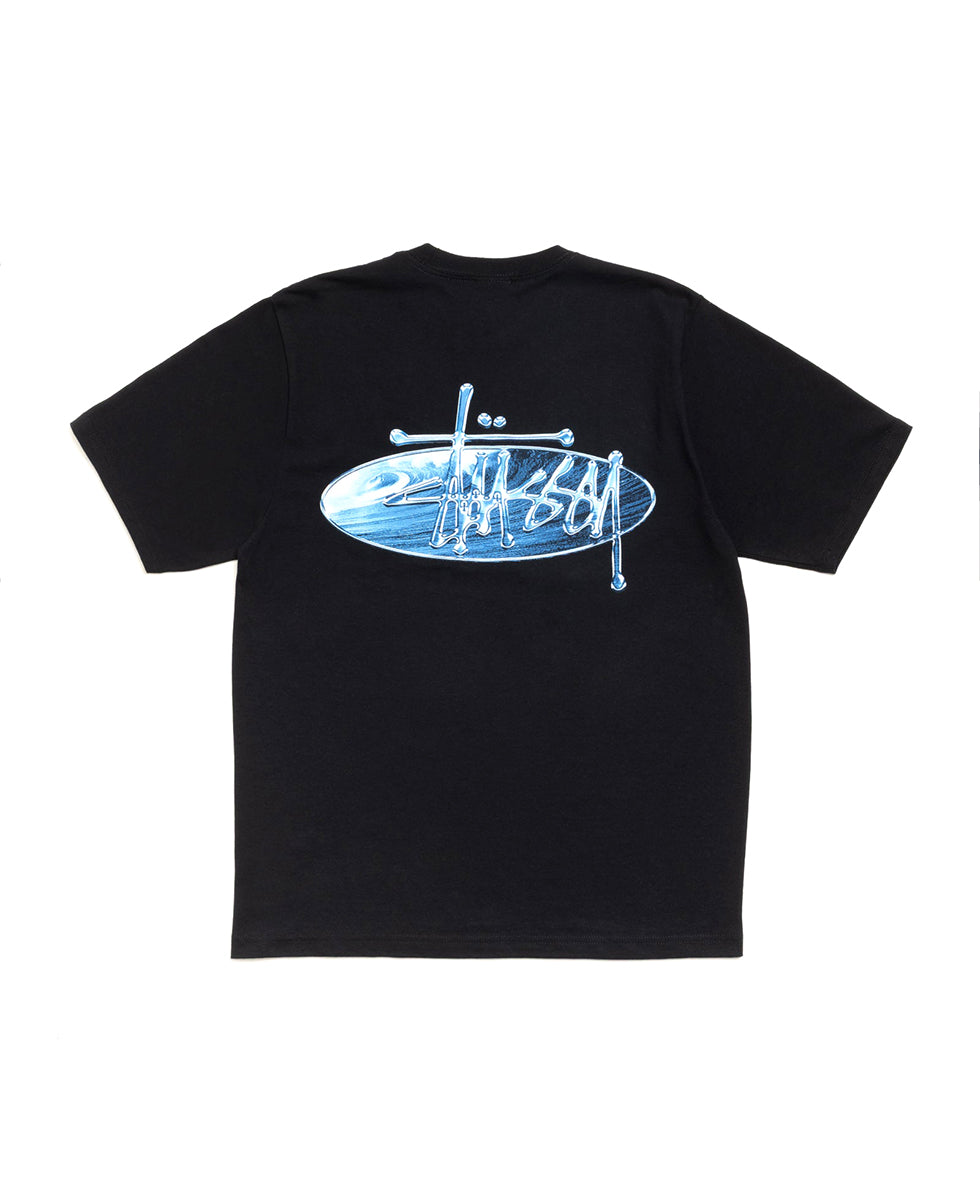 Black Wave Oval Tee