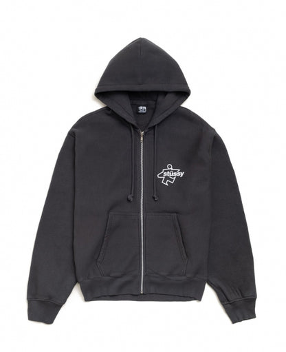 Black Surf Zip Hood