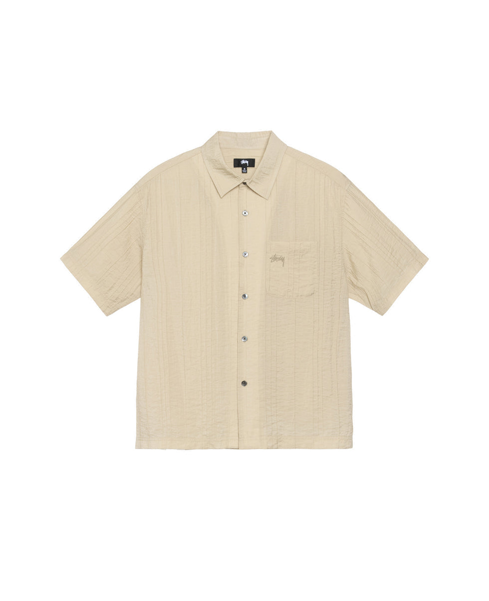 Tan Pleated Shirt