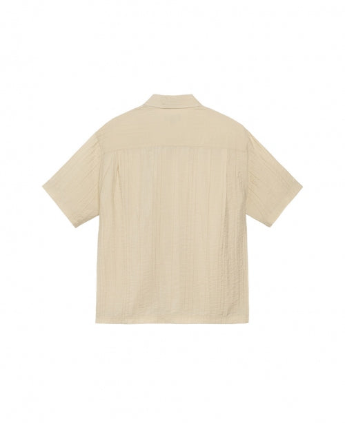 Tan Pleated Shirt