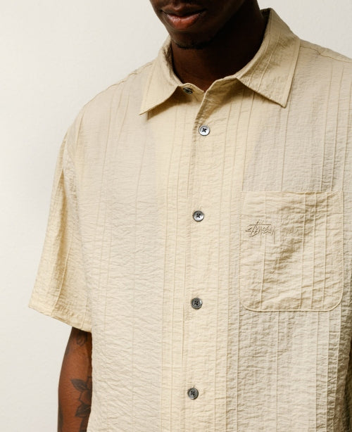 Tan Pleated Shirt