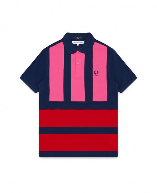 Navy Fred Perry Lines Polo