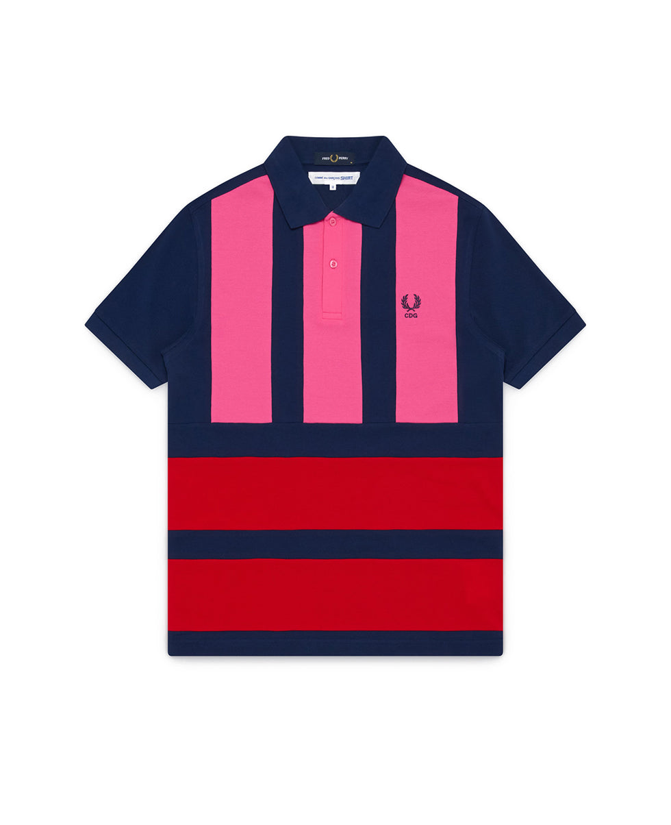 Navy Fred Perry Lines Polo