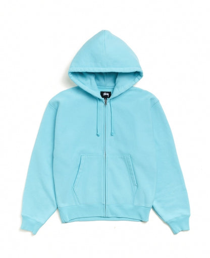 Teal Diamond Zip Hood