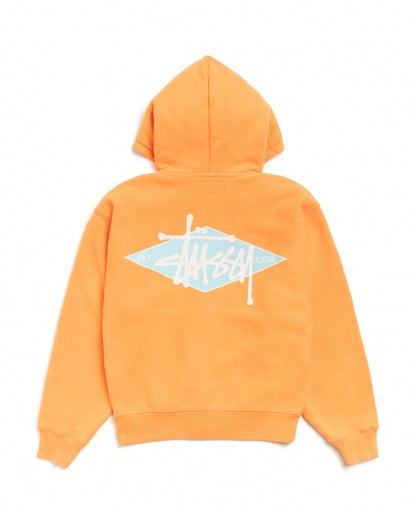 Tangerine Diamond Zip Hood