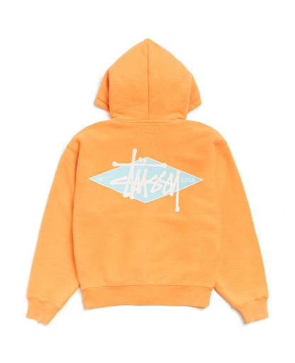 Tangerine Diamond Zip Hood