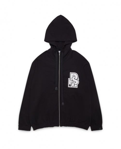Black Zipped Hoodie