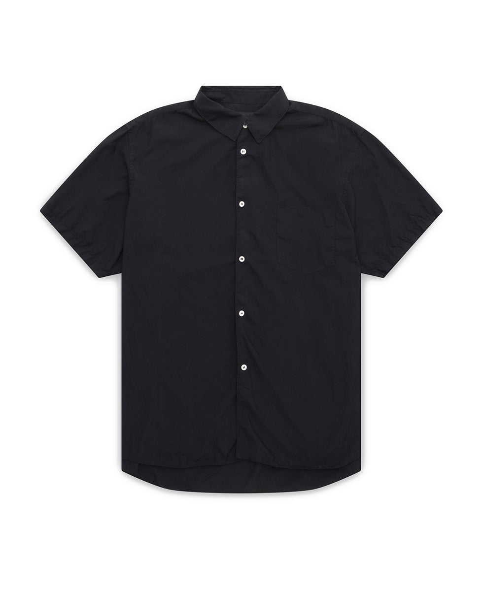 Black Boiled Polyester Shirt