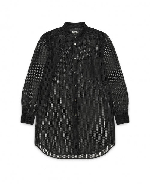 Black Mesh Polyester Shirt