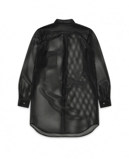 Black Mesh Polyester Shirt