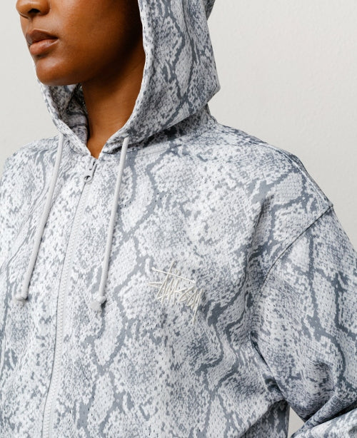 Snake Athletic Mesh Zip Hood
