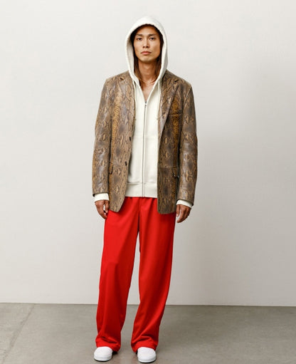 Red Mesh Track Pants