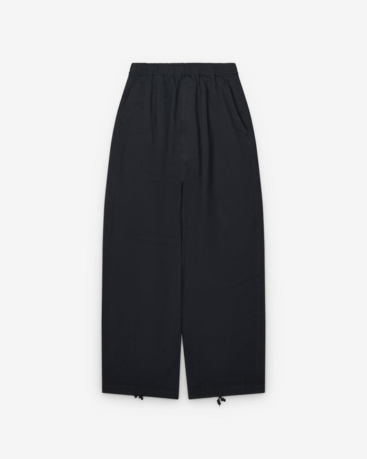Black Boiled Polyester Baggy Trousers