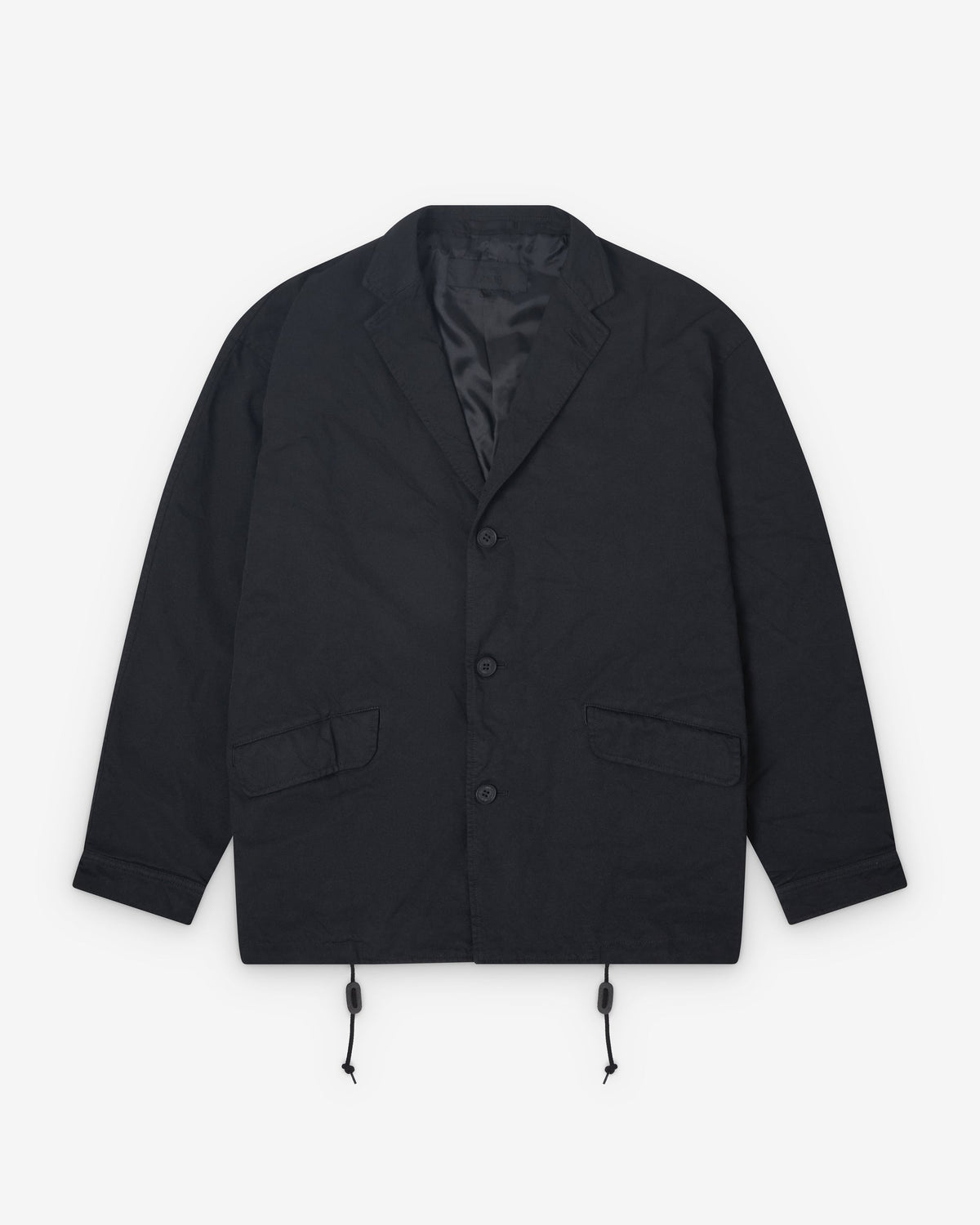 Black Boiled Polyester Jacket