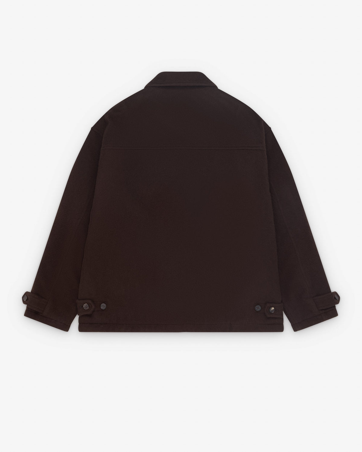 Brown Wool Zip Jacket