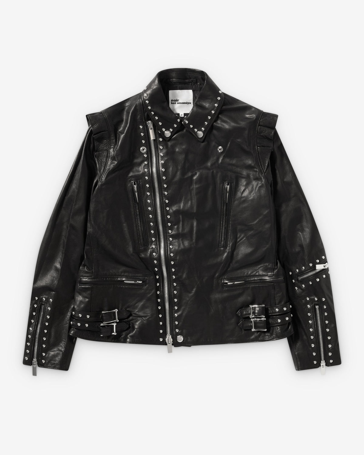 Black Leather Studded Jacket
