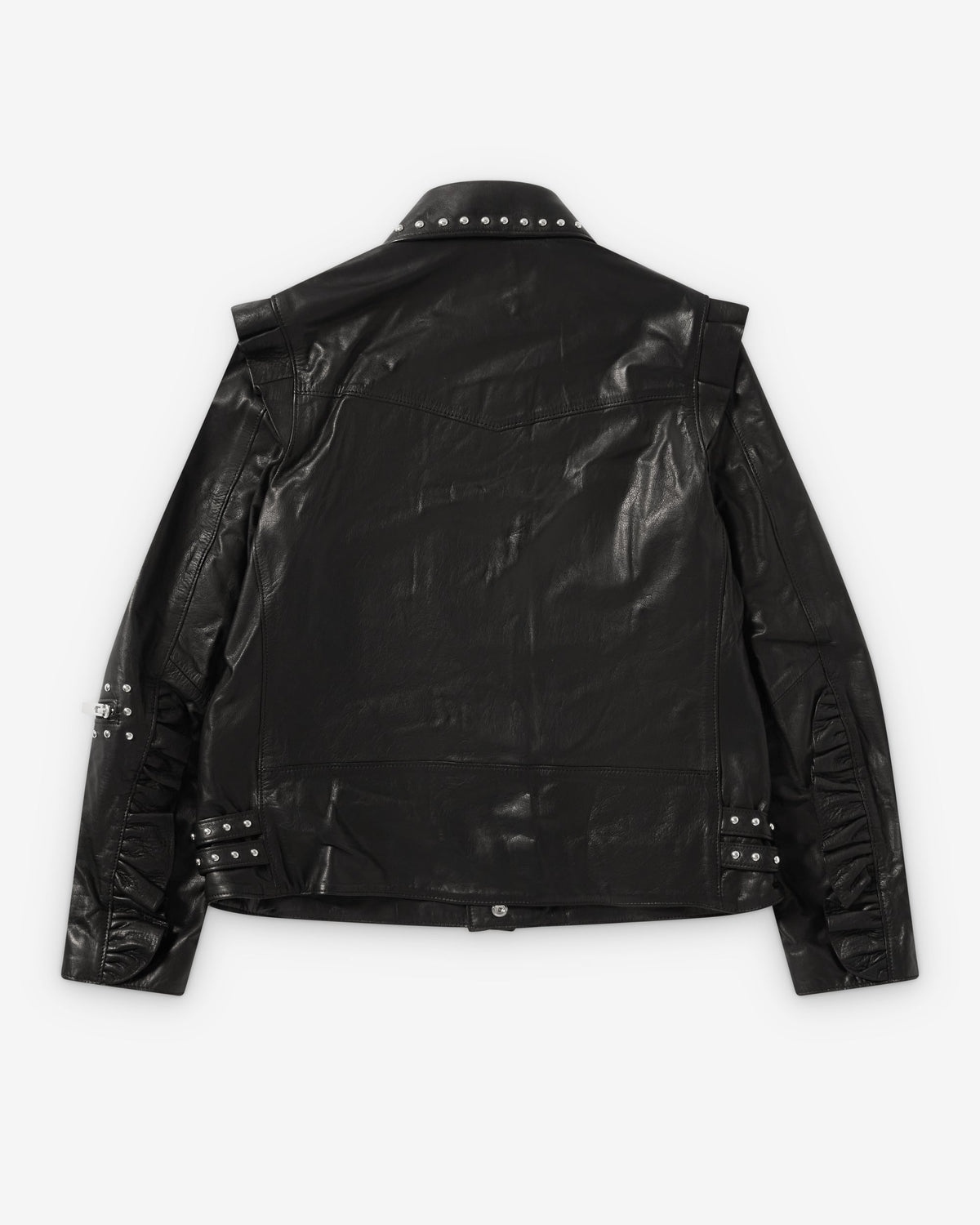 Black Leather Studded Jacket