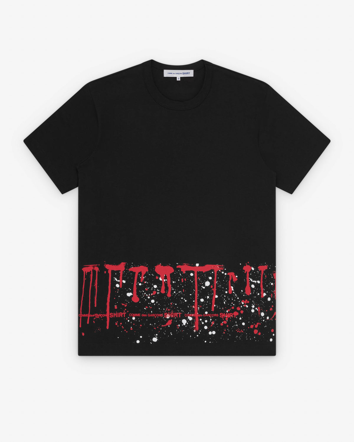 Black Paint Cotton T-Shirt