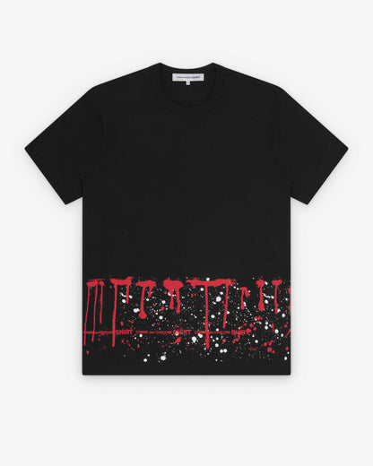 Black Paint Cotton T-Shirt