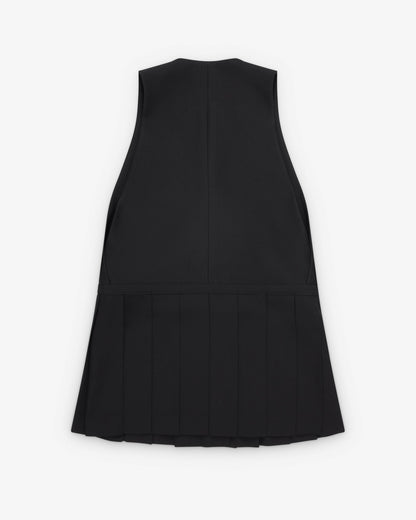 Black Polyester Short Dress
