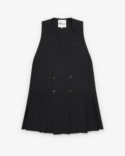 Black Polyester Short Dress