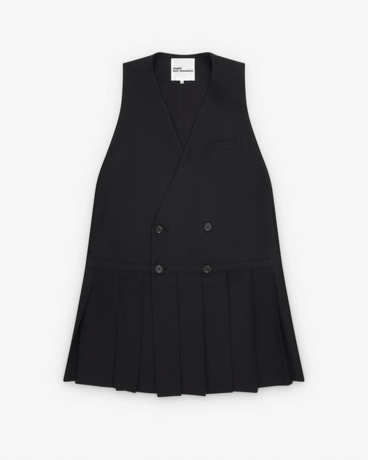 Black Polyester Short Dress