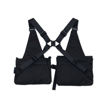 Black Nylon Pockets Vest