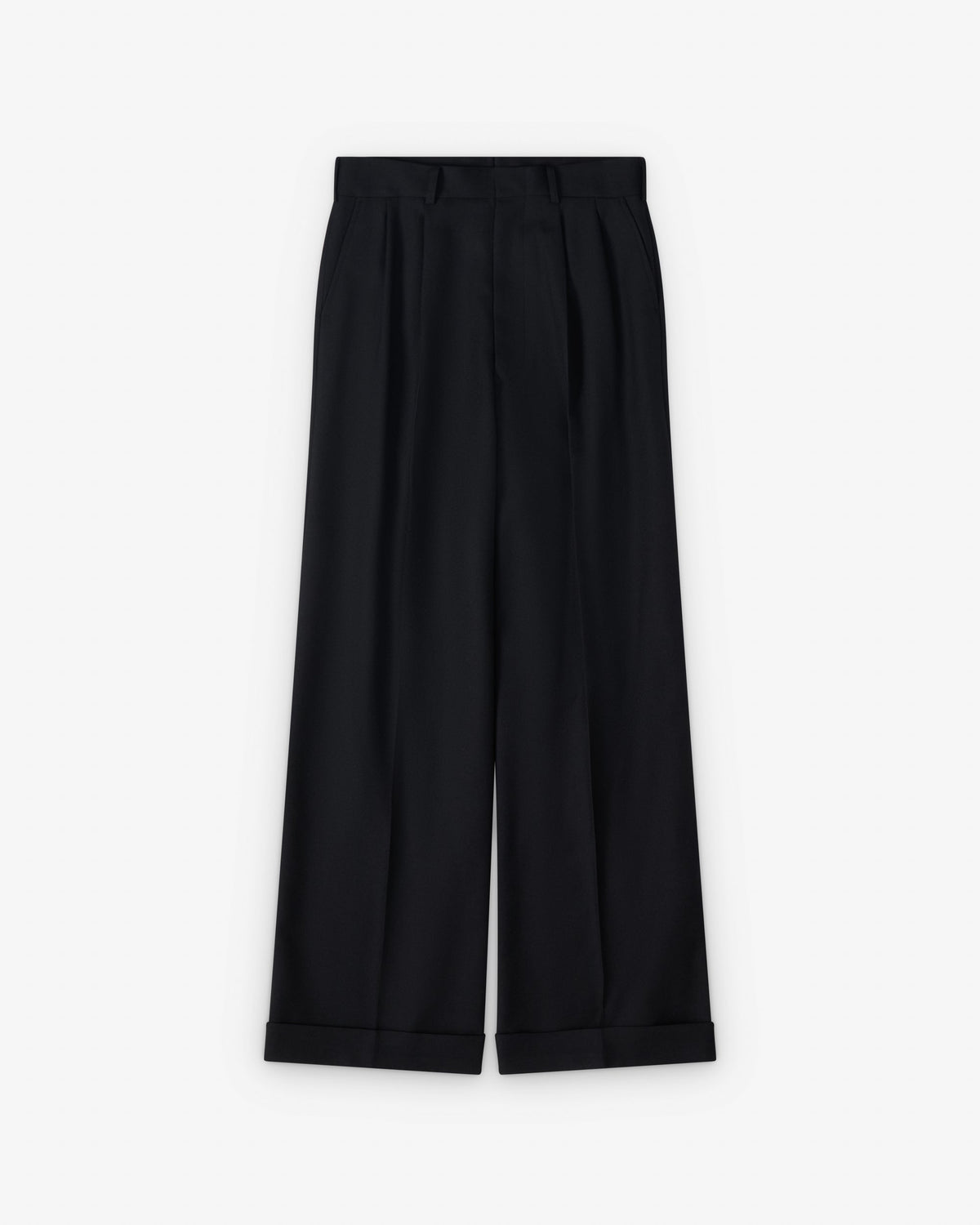 Black Wide Tailored Trousers