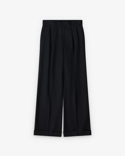 Black Wide Tailored Trousers