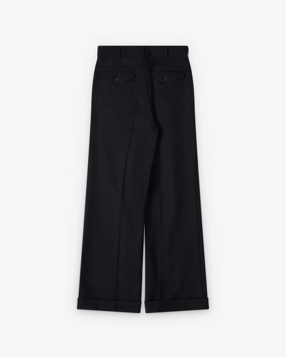 Black Wide Tailored Trousers