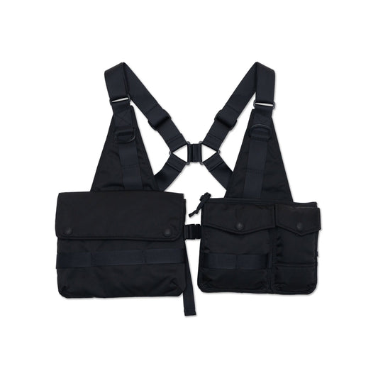 Black Nylon Pockets Vest - NUMBER 3
