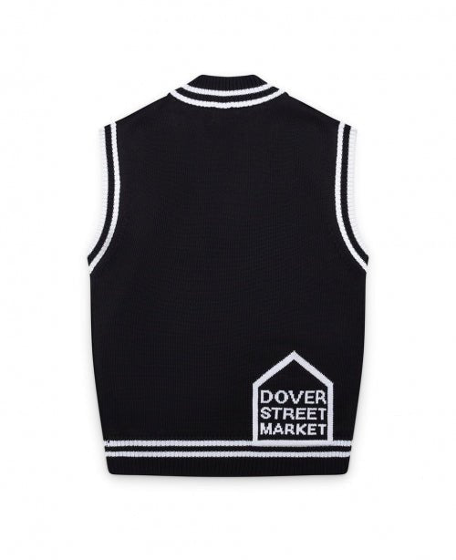 Black Oversized Logo Vest - number3store.com