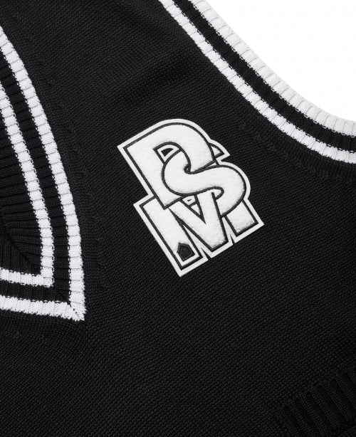 Black Oversized Logo Vest - number3store.com