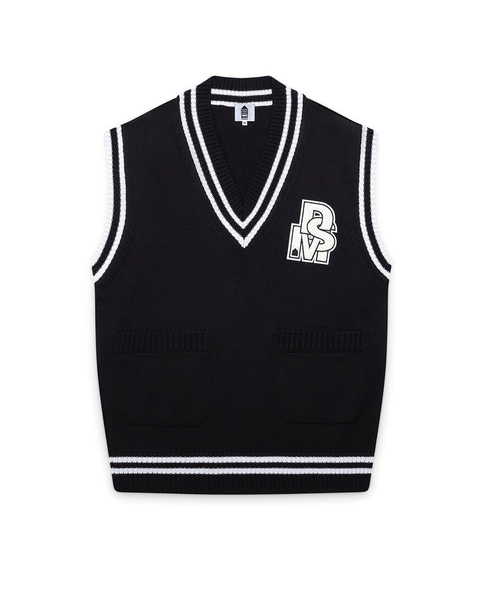 Black Oversized Logo Vest - number3store.com