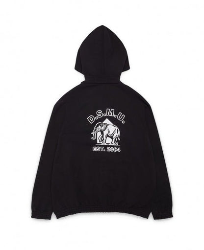 Black Zipped Hoodie - NUMBER 3