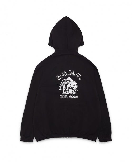 Black Zipped Hoodie - NUMBER 3