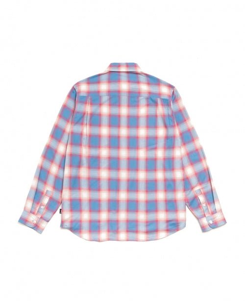 Blue Ombre Plaid Shirt - number3store.com