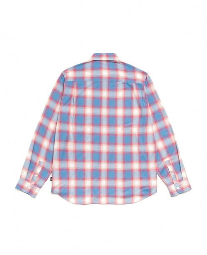Blue Ombre Plaid Shirt - number3store.com