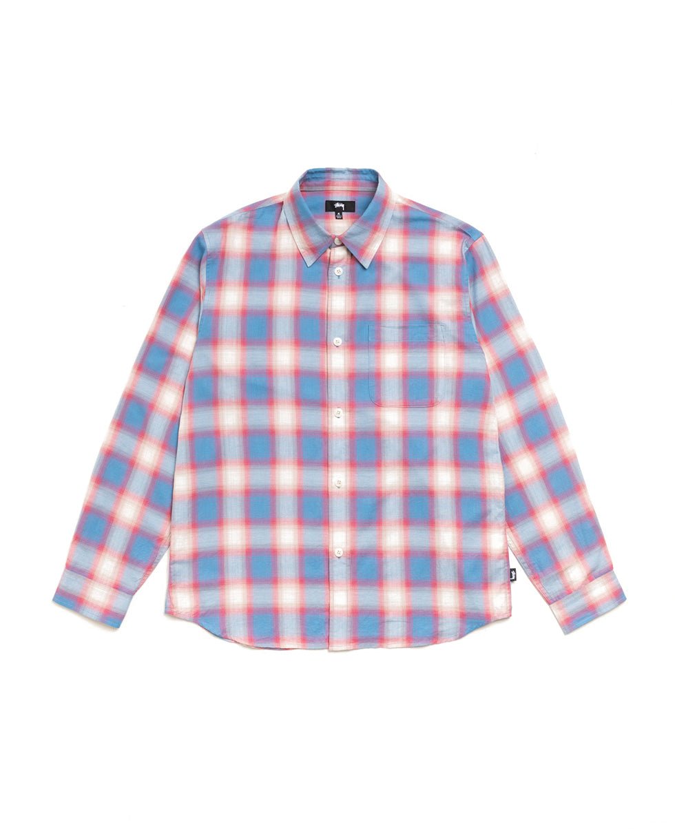 Blue Ombre Plaid Shirt - number3store.com